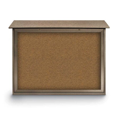 United Visual Products Indoor Enclosed Combo Board, 48"x36", White Frame/Blue & Cloud UVCB4836W-BLUE-CLOUD